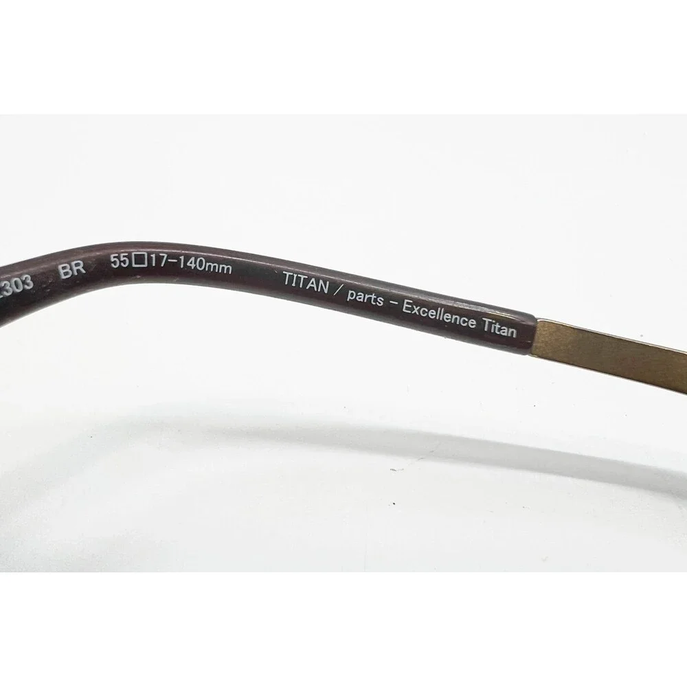 Charmant Perfect Comfort Eyeglasses Mens Brown Titan Excellence 55-17-140